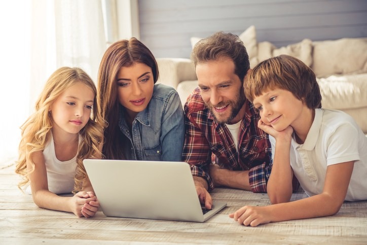 Happy family together Keep Your Children Safe from Financial Fraud